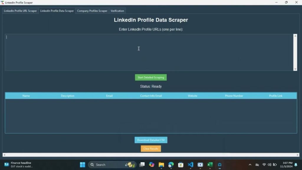 LinkedIn Data Extracting Tool